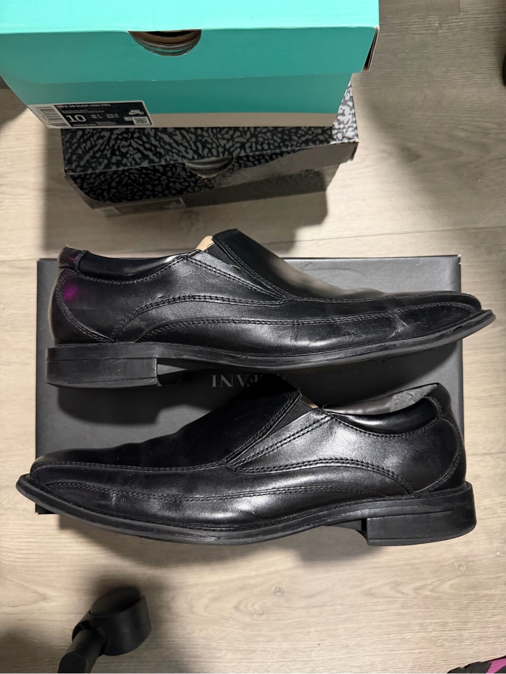 Dockers Black Slip-On Leather Loafers